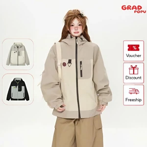 Áo khoác gió GRADPOPU phong cách Mỹ dáng rộng thời trang thu đông, siêu đẹp, dễ phối đồ AK119