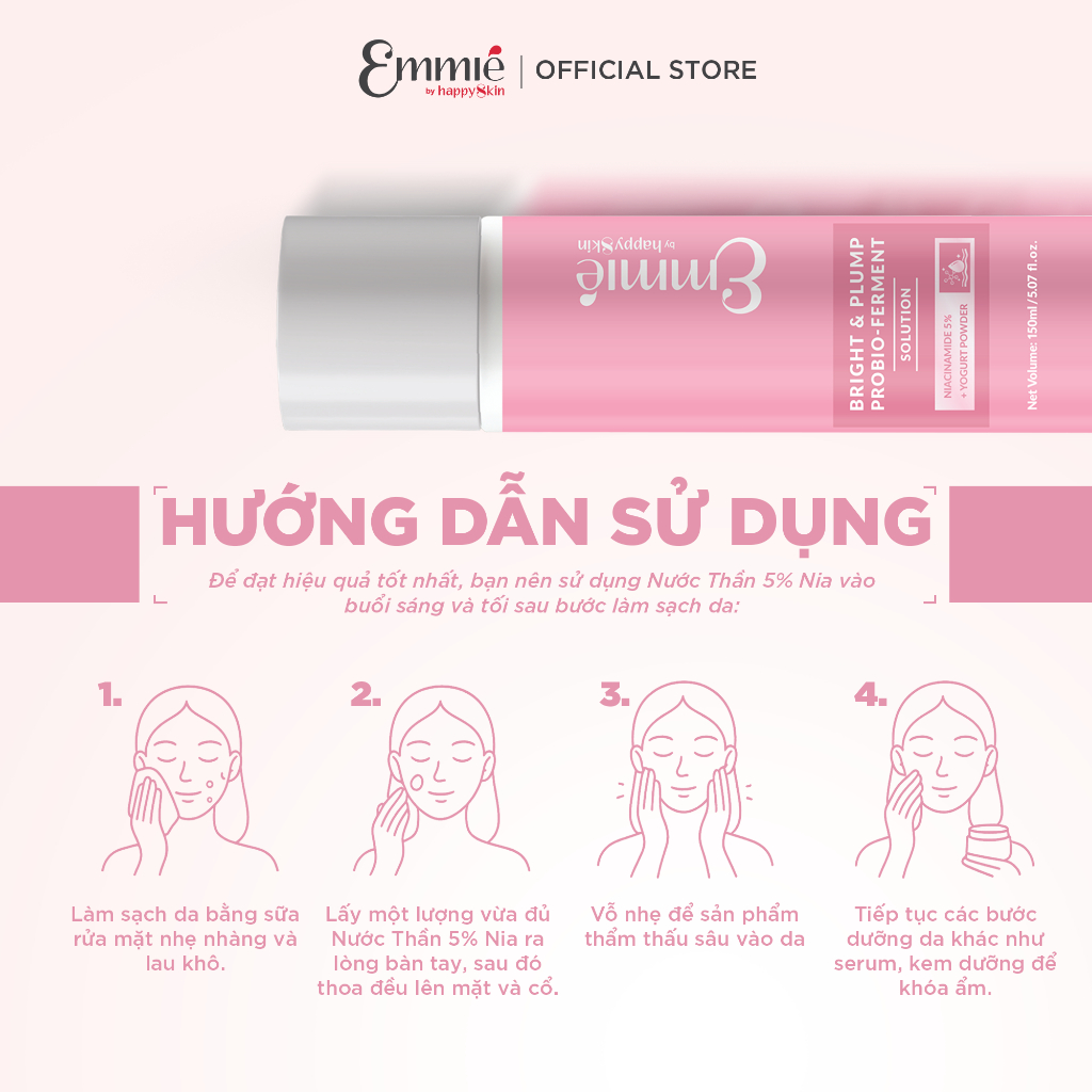 Nước Thần 5% Nia giúp da Căng bóng Sáng mịn - Bright & Plump Probio-Ferment Solution 150ml