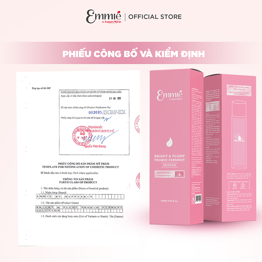 Nước Thần 5% Nia giúp da Căng bóng Sáng mịn - Bright & Plump Probio-Ferment Solution 150ml
