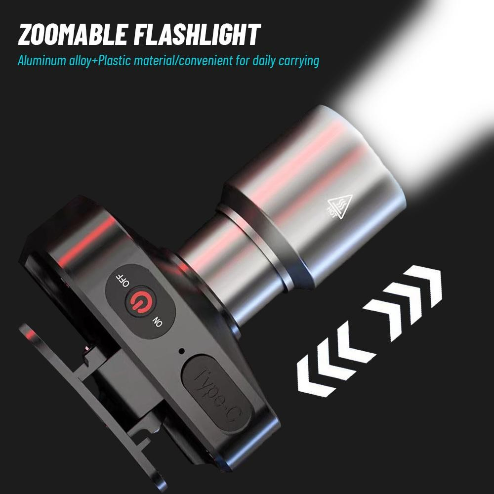 ĐÈN ĐỘI ĐẦU SẠC USB 5000MAH, ĐÈN CÂU CÁ CHIẾU XA, Thiết Kế Nhẹ Nhàng Dễ Mang Theo, Dùng Ban Đêm Tiện Lợi