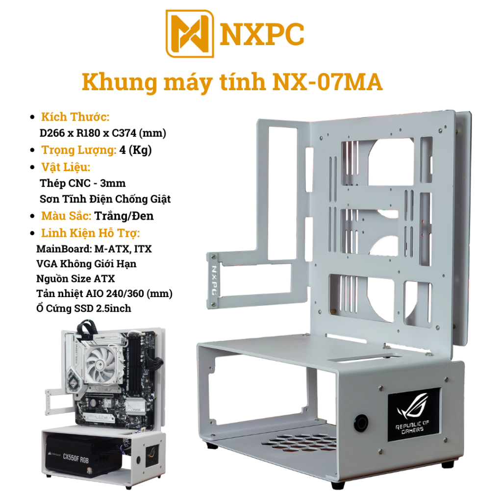 [NXPC] Case BenchTable NX-07MA - Case Máy Tính Mainboard mATX- Nguồn ...