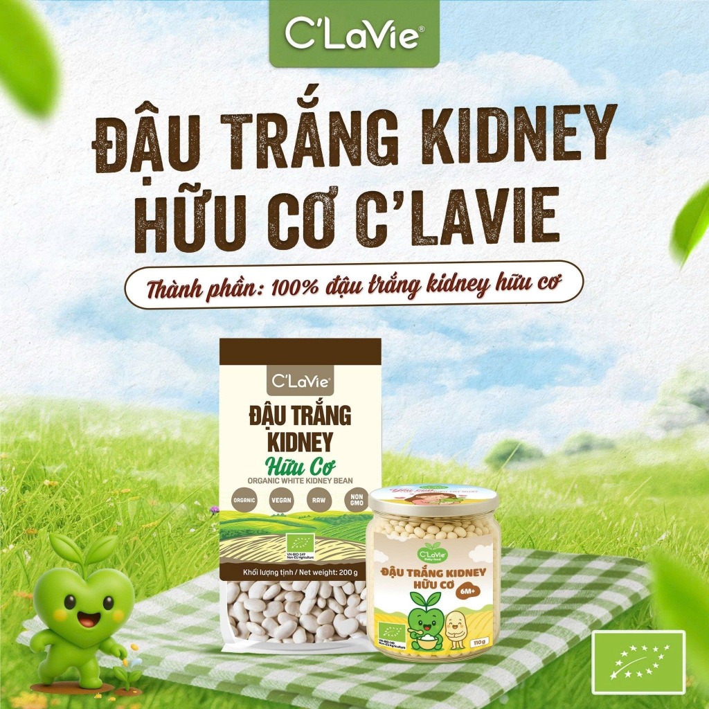 Đậu trắng kidney hữu cơ C'LaVie