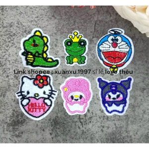patch vải ủi nhiệt thêu hình thời trang nhân vật hoạt hình siêu hot
