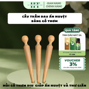 Cây ấn huyệt bằng gỗ thơm, giúp đả thông kinh mạch làm đẹp tự nhiên - Mỹ Nghệ Dưỡng Sinh HT