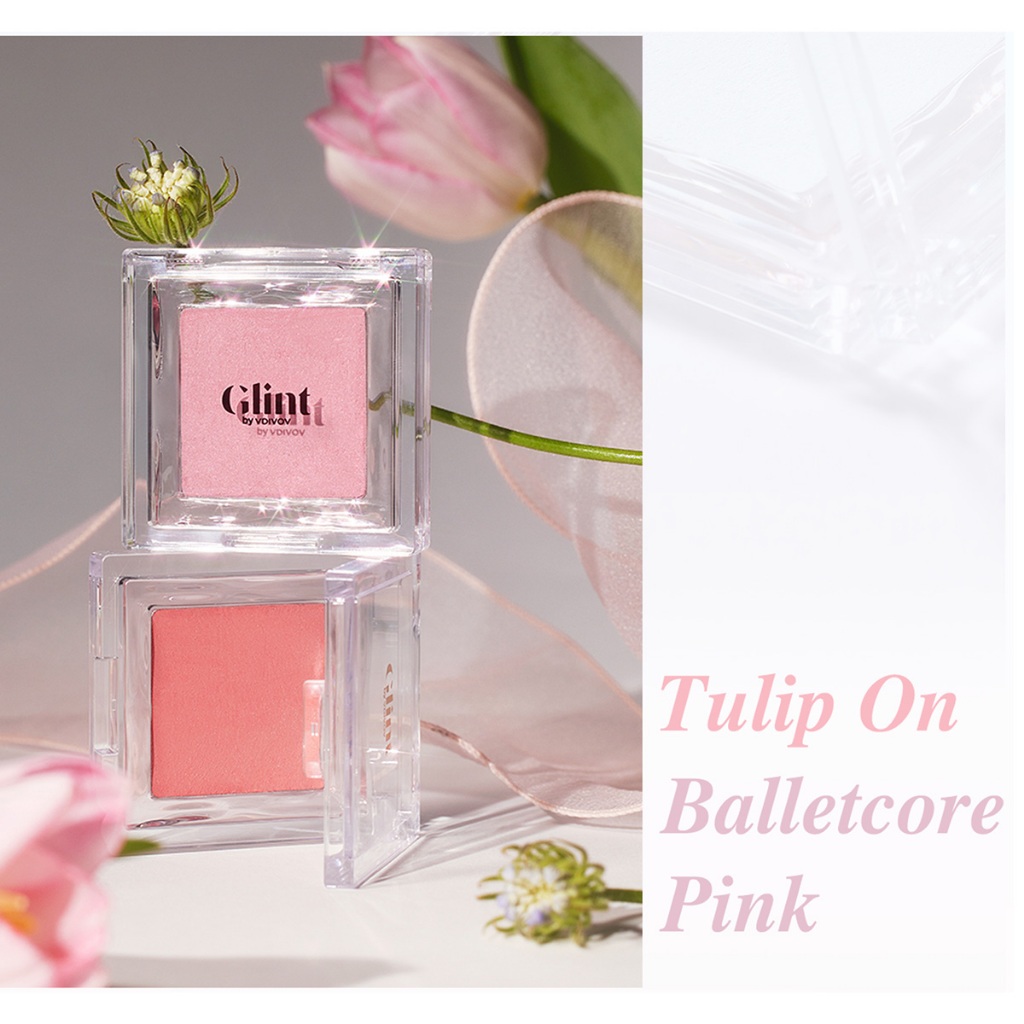 [LG Makeup VN] Phấn má hồng Glint 2.4g đa năng dạng nén cùng hạt ngọc trai, mịn màng, mỏng nhẹ