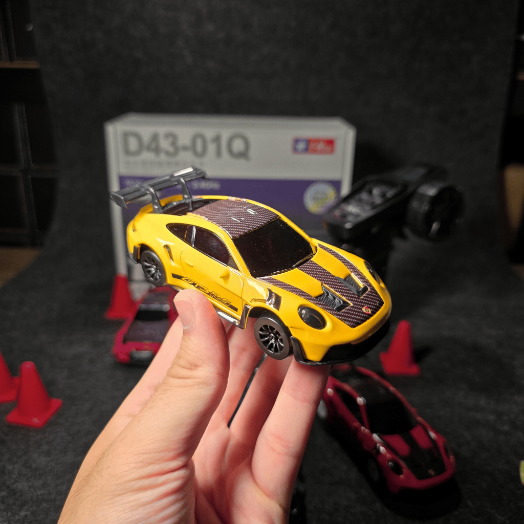 [RC Drift] Xe điều khiển từ xa dirft Porsche 911 & Nissan GTR tỉ lệ 1:43 - Gyro, Điều Tốc, Servo.