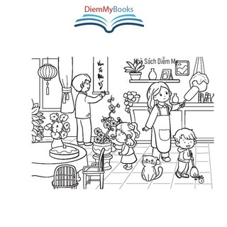 Sách Tô Màu - Tết và Lễ Hội Truyền Thống Việt Nam 64 trang