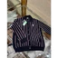 ⚡️[Hight Quality] Áo Khoác Len Cổ Bẻ Pr4 Cashmere Dệt Kim Nam Nữ - Điểm Nhấn Sọc Xanh Navy Cao Cấp Cardigan