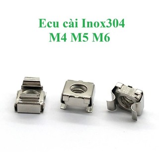 10 cái Đai ốc cài ,ecu cài M4,M5,M6 inox 304