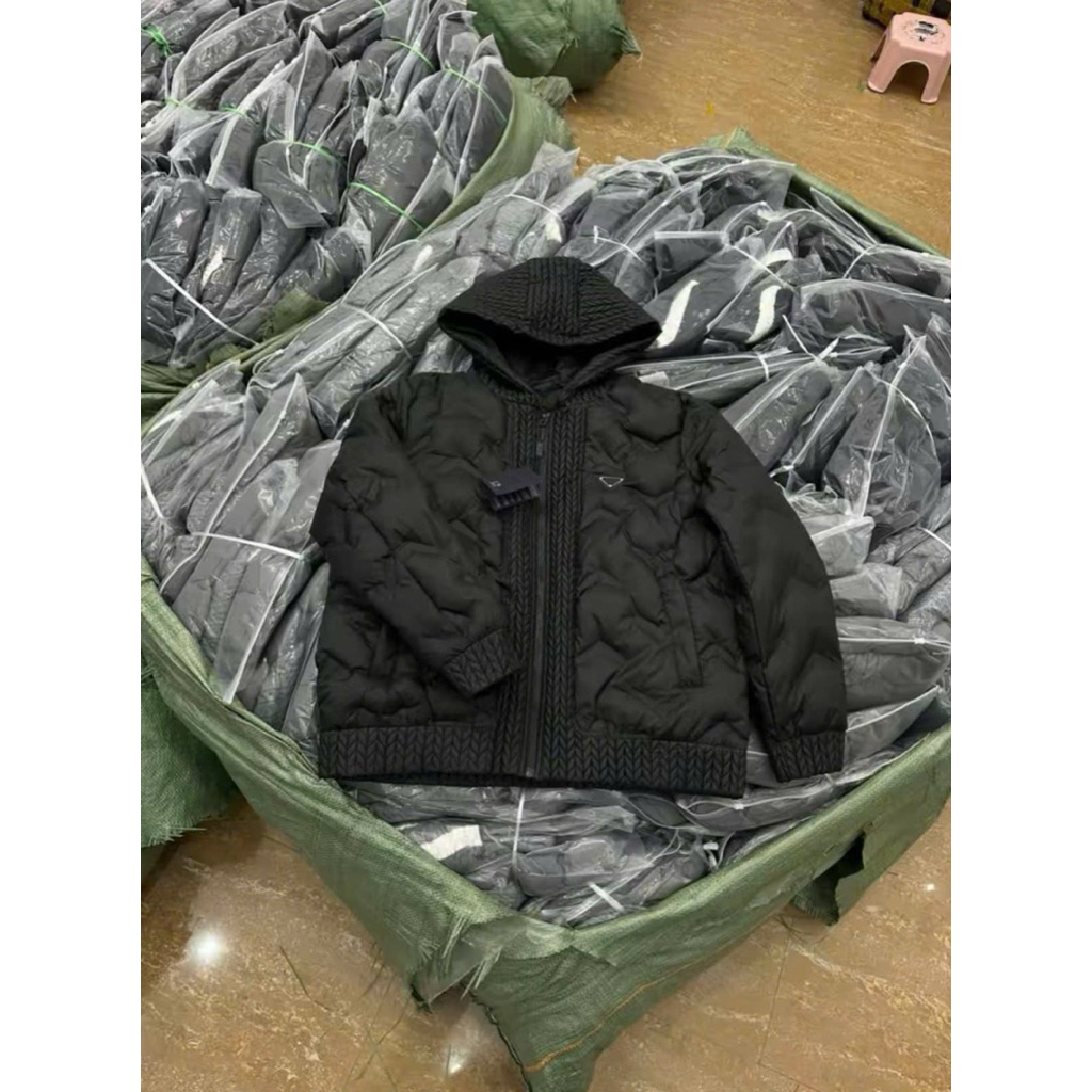⚡️[Hight Quality] Áo Khoác Phao Pr4 Embr1oed Jacket Nam Nữ - Điểm Nhấn Tay Len Phối Phao Dập Nổi Cao Cấp Loại 1