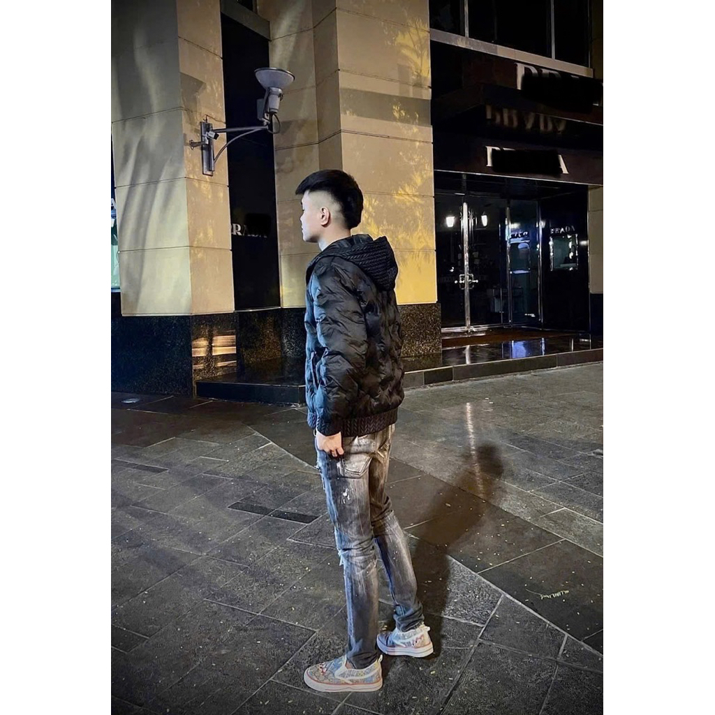 ⚡️[Hight Quality] Áo Khoác Phao Pr4 Embr1oed Jacket Nam Nữ - Điểm Nhấn Tay Len Phối Phao Dập Nổi Cao Cấp Loại 1