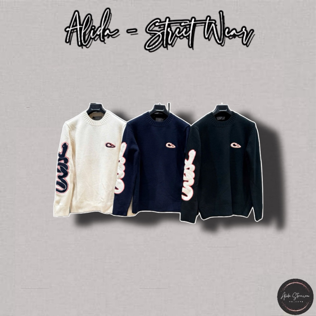 ⚡️[Hight Quality] Áo Sweater Len Sna1e Cổ Tròn Nam Nữ - Điểm Nhấn Thêu Hoạt Họa Tiết Tay Độc Đáo Loại 1