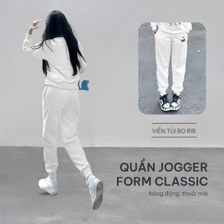 Set Bộ Nỉ Nữ Thu Đông CHEPOL Cổ Tròn, In Hoa Bướm, Chất Nỉ Chân Cua Cao Cấp( Áo Sweater Trắng + Quần Dài Trắng)-CP_16334