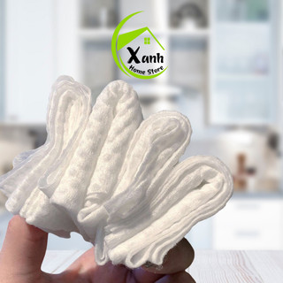 Khăn Mặt Khô Đa Năng Cotton An Toàn Túi 500Gram GD120 - Khăn Khô Cotton 20x20cm Có Quai Treo Phòng Tắm