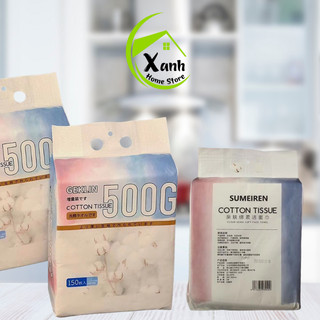 Khăn Mặt Khô Đa Năng Cotton An Toàn Túi 500Gram GD120 - Khăn Khô Cotton 20x20cm Có Quai Treo Phòng Tắm
