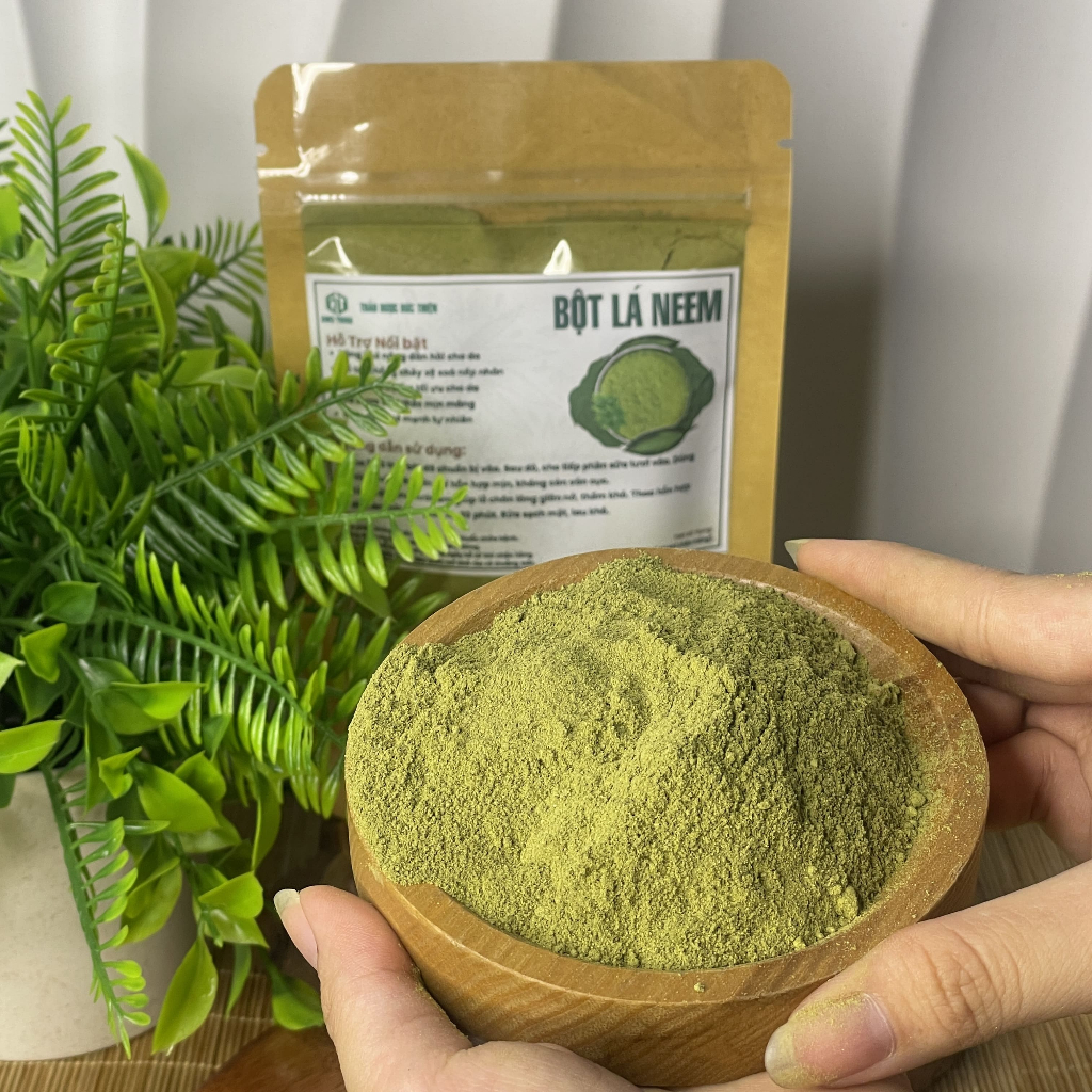 Bột Lá Neem Đức Thiện (Mịn, Sạch, Thơm) - Giảm Mun, Dưỡng Trắng Da, Đẹp Da, Chống Lão Hoá, Mờ Thâm