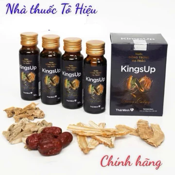 Nước Đông Trùng Hạ Thảo KingsUp - Tăng Cường Đề Kháng, Tốt Cho Tim Mạch và Huyết Áp - Bổ Sung năng Lực - Hộp 4 lọ