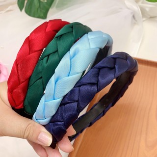 Bờm tóc tết vải lụa cao cấp, mấn tết dáng mảnh nhẹ nhàng thanh lịch Chồi accessories Y003