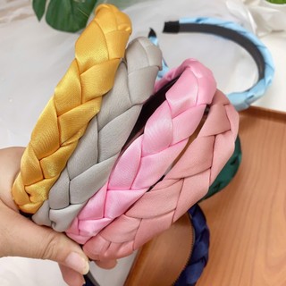 Bờm tóc tết vải lụa cao cấp, mấn tết dáng mảnh nhẹ nhàng thanh lịch Chồi accessories Y003
