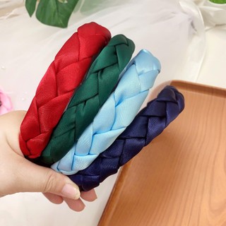 Bờm tóc tết vải lụa cao cấp, mấn tết dáng mảnh nhẹ nhàng thanh lịch Chồi accessories Y003
