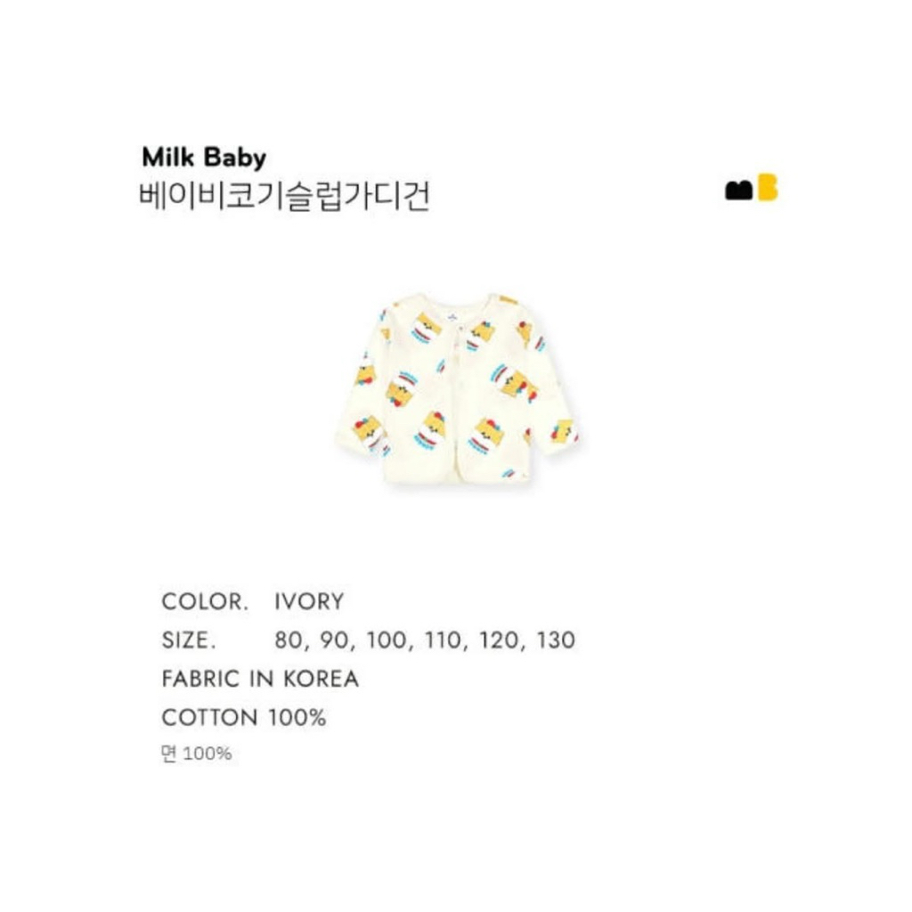 Áo Cadigan dư xịn nhà Milkbaby xuất dư Hàn [80-110] chất mỏng nhẹ