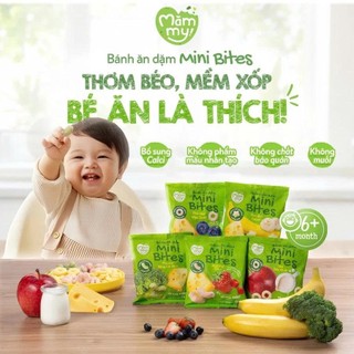 Bánh ăn dặm cho bé Mini Bites Mămmy nhiều vị bổ sung canxi, hỗ trợ tập nhai cho bé từ 6 tháng, 15g