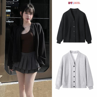 Áo Nỉ Cardigan Nam Dệt Sọc Cánh Tay Chất Nỉ Bông Mềm Mại - DTB K1