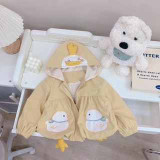 Quần áo trẻ em, Áo khoác kaki cho bé hình gà vàng 9-26kg AK544 Tiểu Yến KID