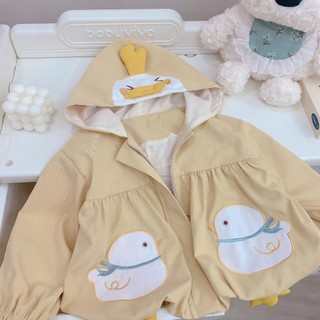 Quần áo trẻ em, Áo khoác kaki cho bé hình gà vàng 9-26kg AK544 Tiểu Yến KID