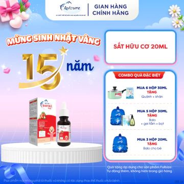 TPBVSK Sắt Hữu Cơ Cho Bé Avisure Safoli Drops Bổ Sung Sắt Hữu 150mg Sắt