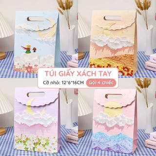 Túi giấy đựng quà sinh nhật cute, mẫu mã sang trọng có hoa, cấu trúc dày đẹp và cứng chắc, tuyệt vời cho việc đóng gói
