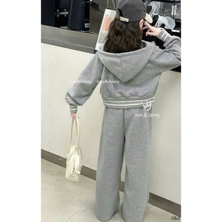 [B&G] Sét bộ thể thao áo khoác mũ kèm quần dài thu đông cá tính cho bé gái từ 10-45kg(2-12 tuổi)