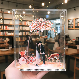 Standee In Theo Yêu Cầu - Mô Hình Lắp Ghép 3D, Kỷ Niệm Sinh Nhật, Quà Tặng Cặp Đôi (Tặng Hộp+ Túi)