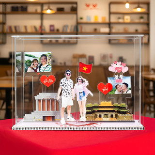Standee In Theo Yêu Cầu - Mô Hình Lắp Ghép 3D, Kỷ Niệm Sinh Nhật, Quà Tặng Cặp Đôi (Tặng Hộp+ Túi)