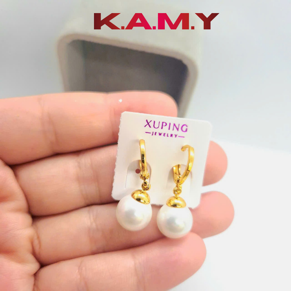Bông tai tròn tòn ten mạ vàng Xuping cao cấp – khuyên tai nữ sang trọng, phong cách Hàn Quốc
