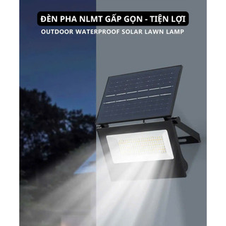 Đèn pha NLMT gấp gọn xoay 360 độ siêu sáng chống nước IP65 dùng ngoài trời tiết kiệm điện