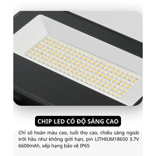 Đèn pha NLMT gấp gọn xoay 360 độ siêu sáng chống nước IP65 dùng ngoài trời tiết kiệm điện