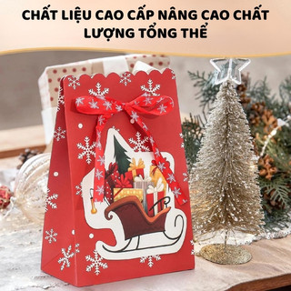 Túi quà tặng Giáng sinh sang trọng, phụ kiện gói quà trang trí sinh nhật, đồ gói quà tặng lễ hội Noel đa dạng mẫu mã d