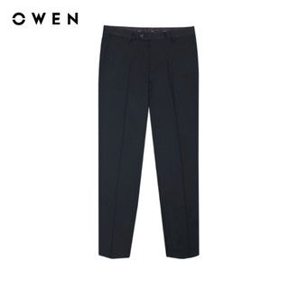 Owen - Quần Tây Đen R Regular Fit Tăng đơ QRT252468R2 màu Đen chất liệu Nano