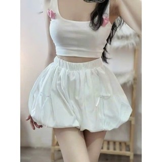 Quần Đùi Bí Phồng 2 Lớp Phối Nơ Xinh Lưng Thun Co Giãn Thoáng Mát, Quần Đùi Nữ Bí Phồng QU04 RYSO
