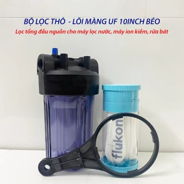 Bộ Lọc Tổng Sinh Hoạt Giá Đình Lõi UF 10 inch Béo Sợi PVDF Siêu Dai, Vệ Sinh Dễ Dàng,Nhỏ Gọn 2000L/H