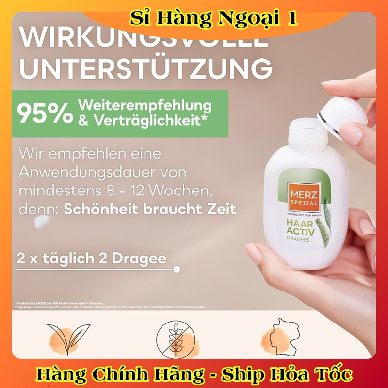 Viên uống hỗ trợ mọc tóc Merz Spezial Đức lọ 120v -Nội địa Đức Đủ Bill