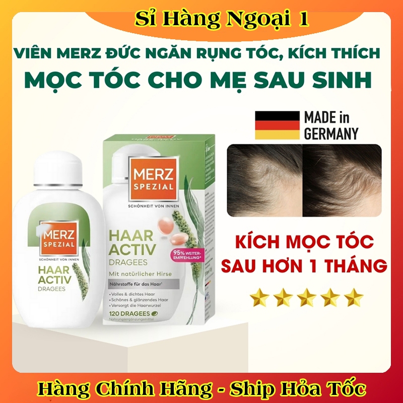 Viên uống hỗ trợ mọc tóc Merz Spezial Đức lọ 120v -Nội địa Đức Đủ Bill