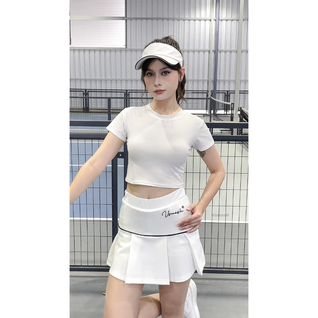 Váy Cầu Lông Vsmash Sportwear “SKRT 06-LUMIERE” Váy Thể Thao Form Chữ A 2 lớp, Poly 4 Chiều Cao Cấp, Mềm Mại, Co Giãn