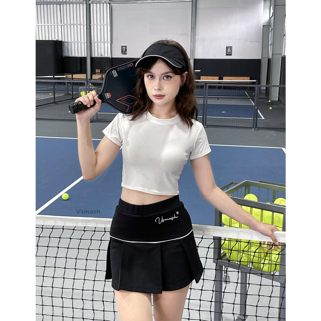 Váy Cầu Lông Vsmash Sportwear “SKRT 06-LUMIERE” Váy Thể Thao Form Chữ A 2 lớp, Poly 4 Chiều Cao Cấp, Mềm Mại, Co Giãn