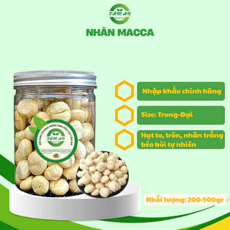 Nhân hạt macca vàng béo bùi tự nhiên