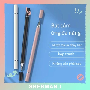 【sherman.i】Bút cảm ứng 2 Đầu vẽ đa năng Máy tính bảng Màn Hình Cảm Ứng bút dụng thích hợp cho IP