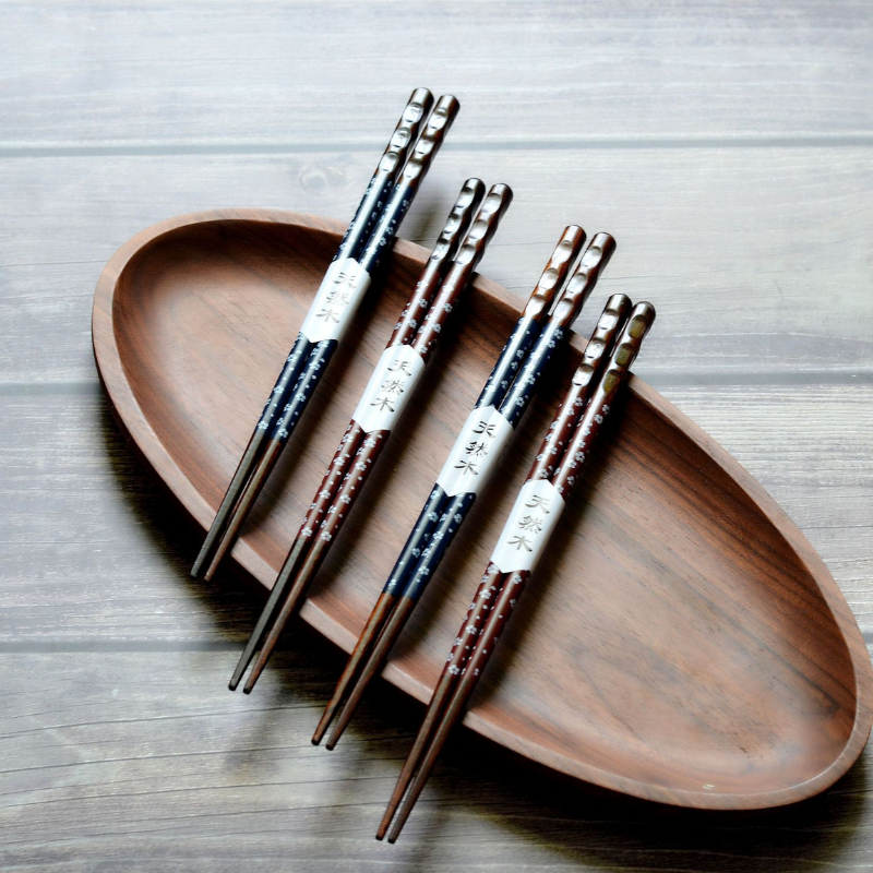 Bộ 5 Đôi Đũa Gỗ Mai Rùa Kiểu Nhật KOOBEE – Đầu Nhọn Chống Trượt, Chống Mốc, Sang Trọng Cho Nhà Hàng & Gia Đình| 340