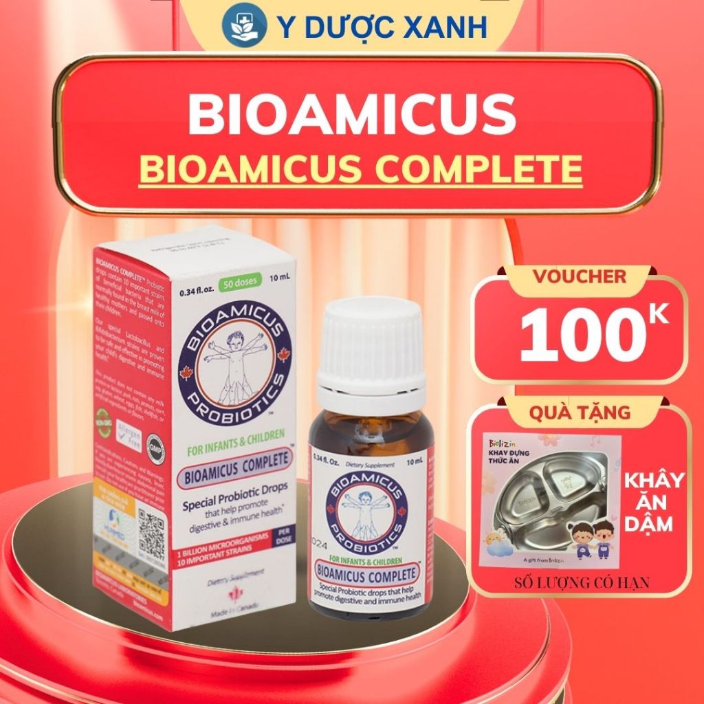 [ DATE 12.2026] BIOAMICUS COMPLETE, 10ml, Men vi sinh 10 chủng ...