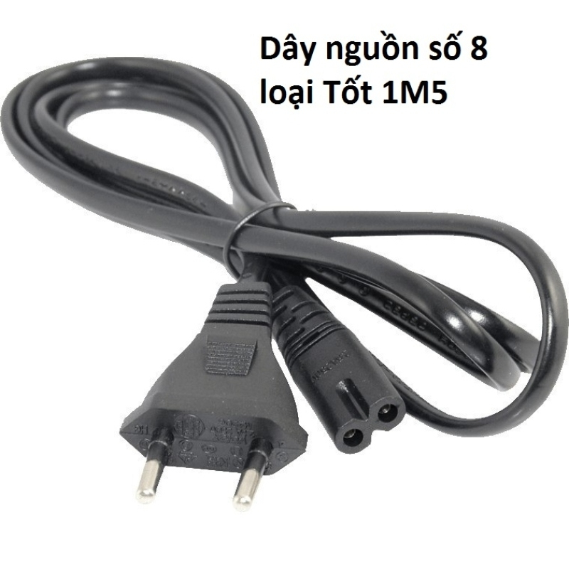 Dây nguồn sạc số 8 sạc laptop, đèn, máy in, màn hình LCD, máy ảnh, loa